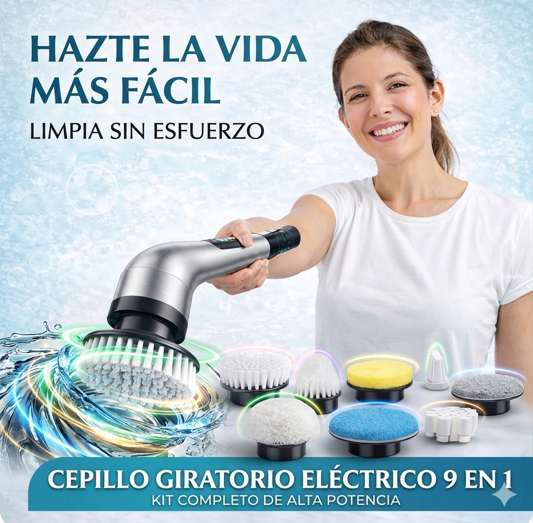 Cepillo Electrico De Limpieza 9 en 1
